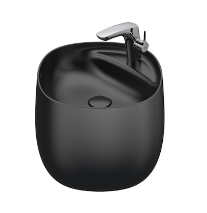 Roca Beyond Colors umywalka wisząca 46x47 FineCeramic onyx A3270B1640