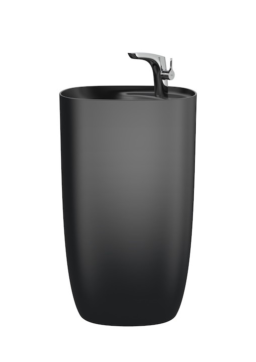 Roca Beyond Colors umywalka wolnostojąca 50x45 FineCeramic onyx A3270B0640