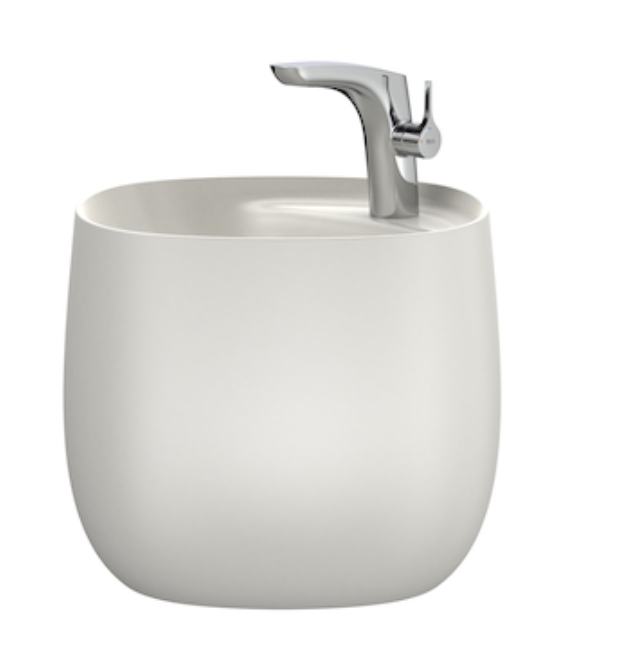 Roca Beyond Colors umywalka wisząca 46x47 FineCeramic beżowy A3270B1650