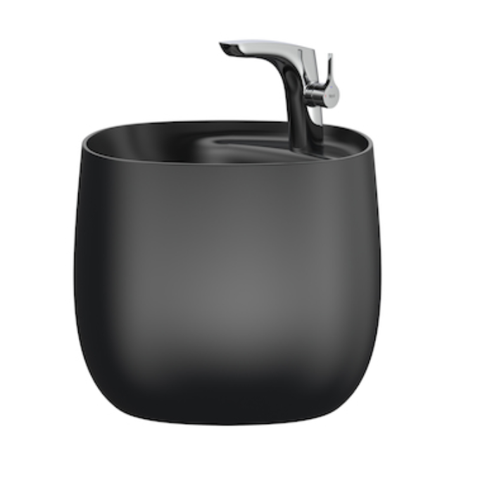 Roca Beyond Colors umywalka wisząca 46x47 FineCeramic onyx A3270B1640