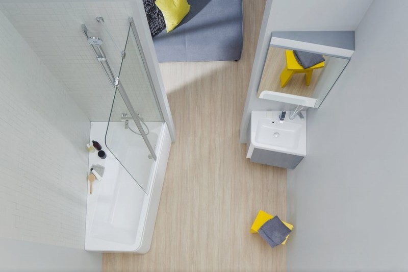 Ravak 10 lustro narożne 65x75 cm lewe biały połysk X000001076