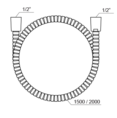 Ravak wąż natryskowy 200 cm metalowy z warstwą ochronną 915.02 X07P341