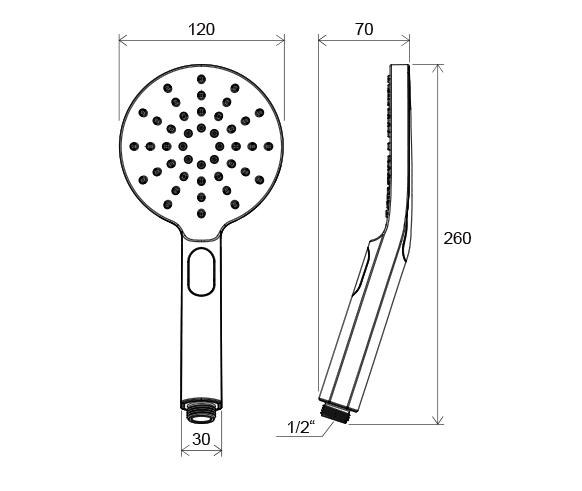 Ravak słuchawka prysznicowa mgła 3-funkcyjna 956.00 X07P233