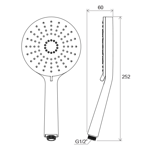 Ravak słuchawka prysznicowa FLAT-XXL 3-funkcyjna 961.00 X07P344