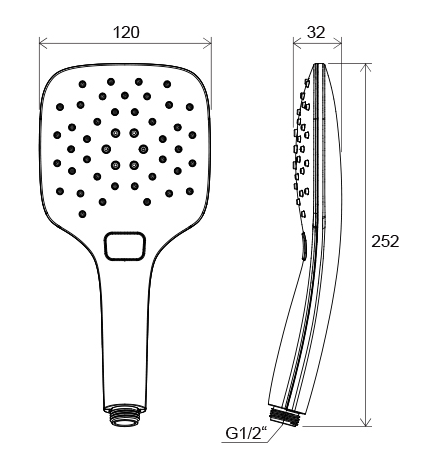 Ravak słuchawka prysznicowa AIR 1-funkcyjna 120mm biała 959.10 X07P351