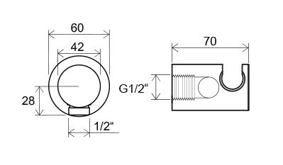 Ravak uchwyt punktowy z podłączeniem do węża 706.00 X07P206