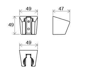 Ravak uchwyt punktowy 612.00 X07P345