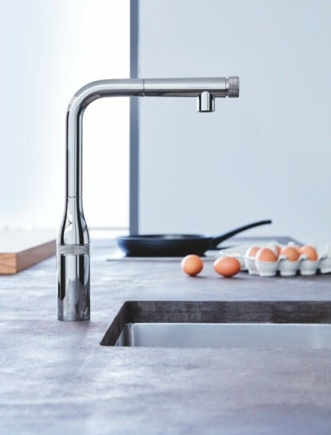 Grohe Essence SmartControl bateria kuchenna zlewozmywakowa z wyciąganą wylewką chrom połysk 31615000