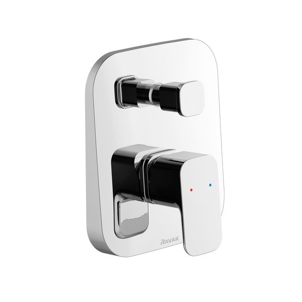 Ravak 10 Free bateria podtynkowa z przełącznikiem chrom X070134