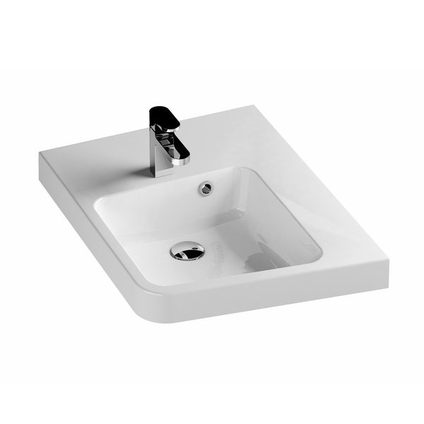 Ravak BeHappy II umywalka narożna wisząca 50x66,5 cm prawa konglomerat biały XJAP1100001