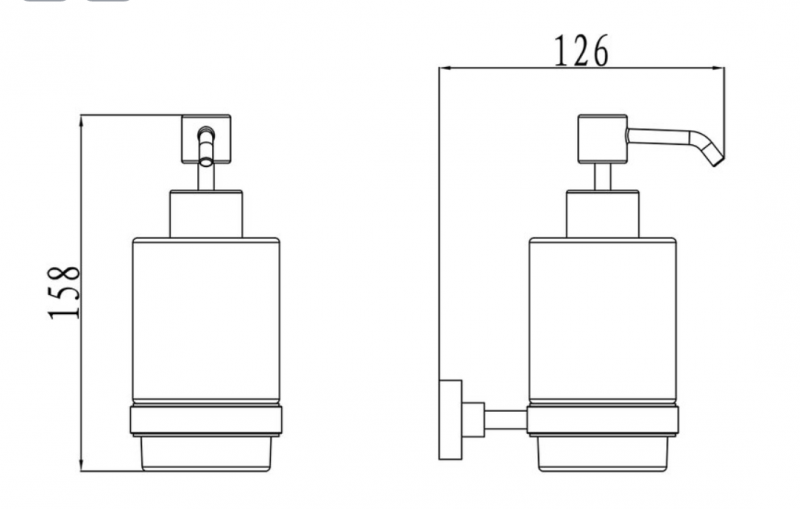 Ravak Chrome dozownik na mydło wiszący chrom szkło matowe X07P223