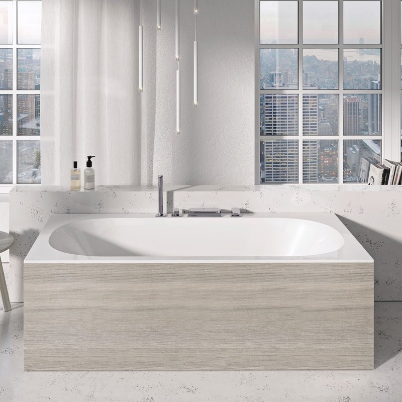 Ravak City panel boczny 80 cm lewy drewno satynowe X000001108