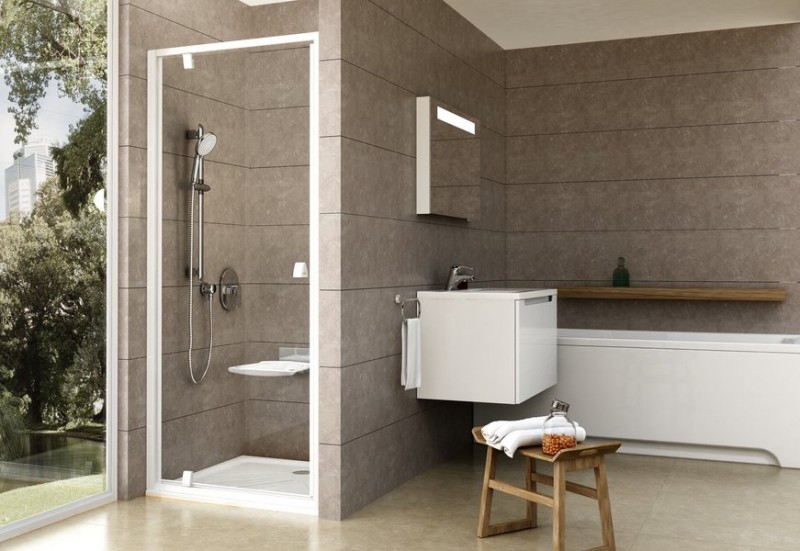 Ravak Pivot drzwi 80 otwierane biały/biały przeźroczyste ANTICALC PDOP1 03G40101Z1