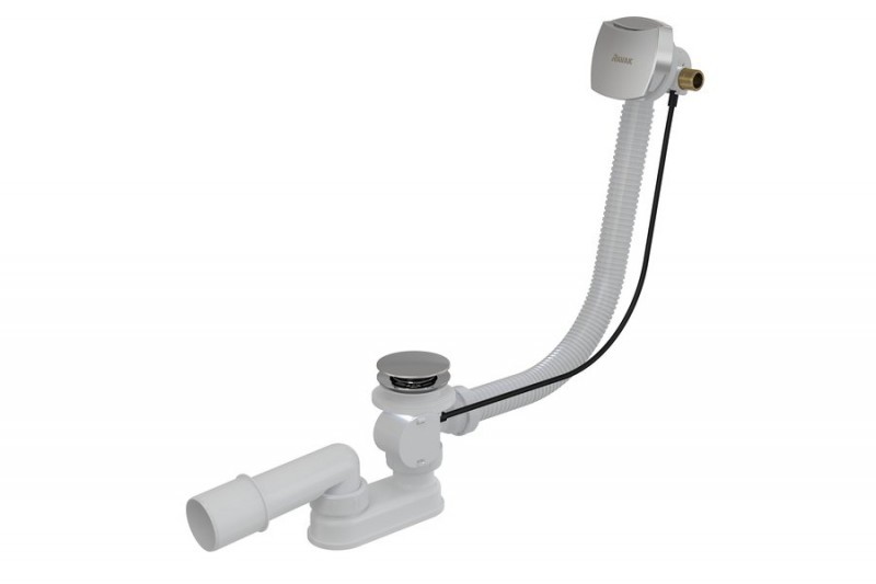 Ravak syfon wannowy click-clack z napełnianiem przez przelew chrom X01440