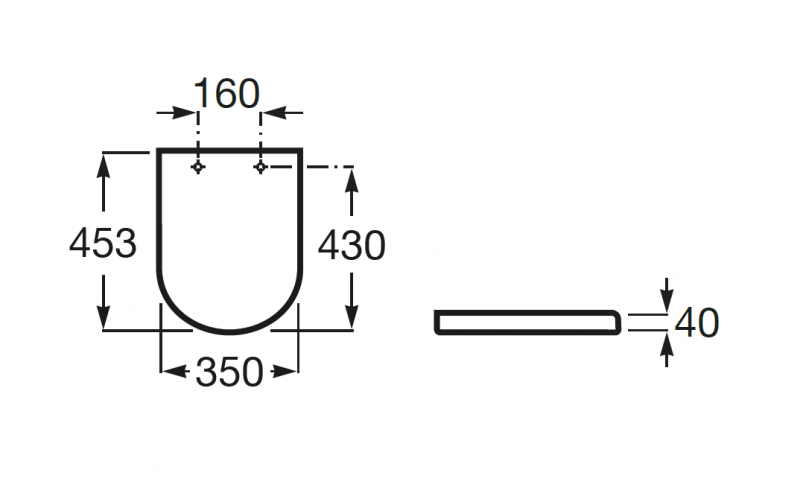 Roca Gap Round deska sedesowa wolnoopadająca slim Supralit A801D12003
