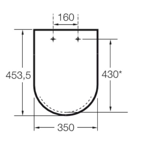 Roca Gap Ultraslim deska wolnoopadająca latwowypinalna twarda duroplast A801472003