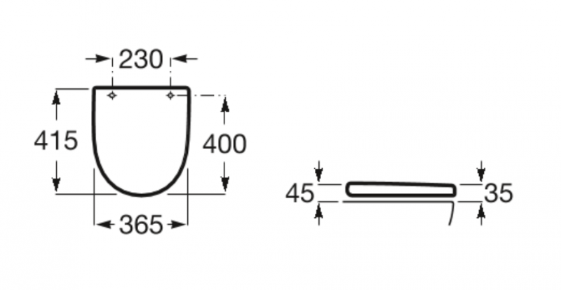 Roca Meridian-N Compacto sdeska sedesowa supralit A8012AB00B