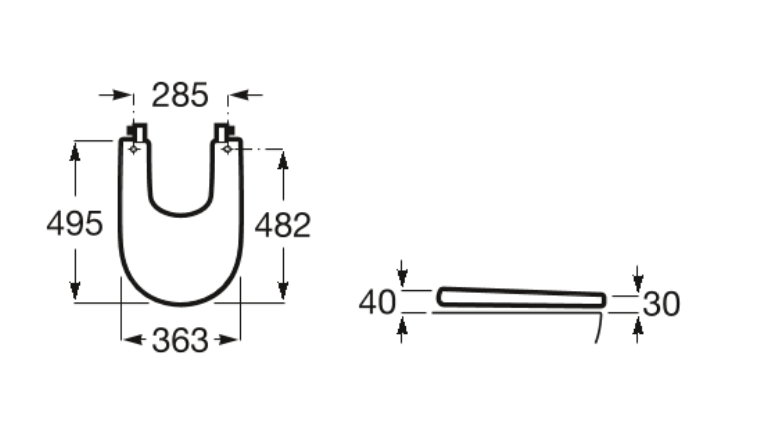 Roca Meridian-N deska pokrywa bidetowa zwykła supralit A8062AC00B