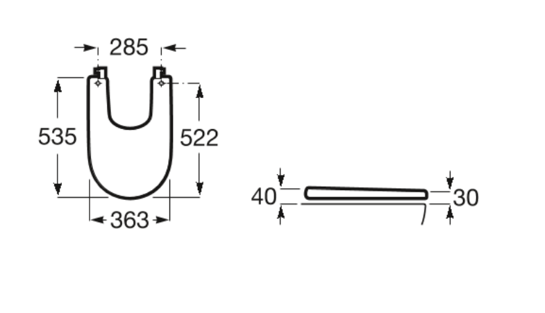 Roca Meridian-N deska pokrywa bidetowa wolnoopadająca supralit A8062A200B