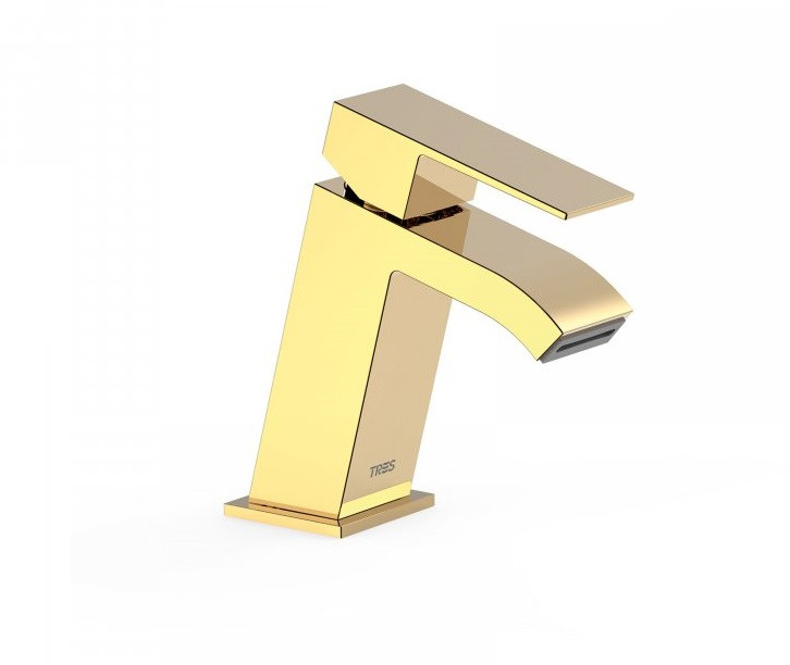 Tres Cuadro Exclusive bateria umywalkowa kaskada złoty polerowany 006.201.01.OR