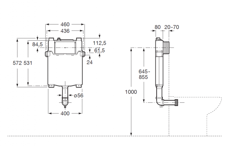 Roca Basic Tank One spłuczka podtynkowa A890070200