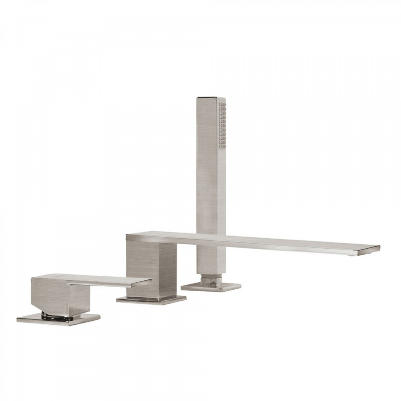 Tres Cuadro bateria wannowa 3-otworowa stal 006.161.03.AC