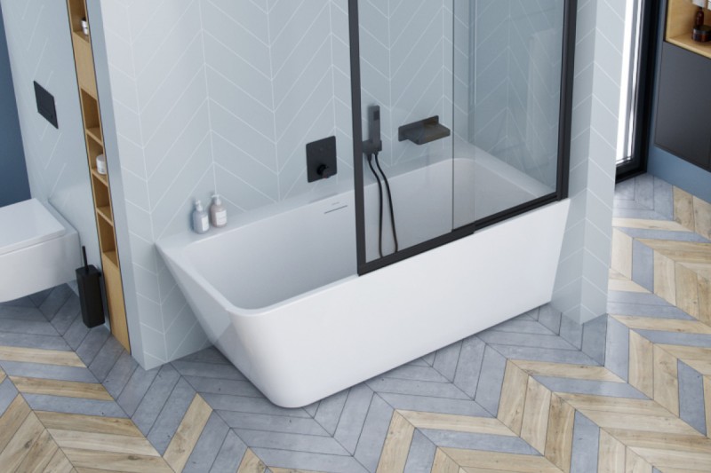 Excellent Lila 2.0 wanna narożna prostokątna prawa 160x73 WAEX.LIL2.160P.WHN