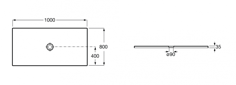 Roca Cratos brodzik prostokątny ceramiczny 100x80 beżowy Senceramic A3740L8650