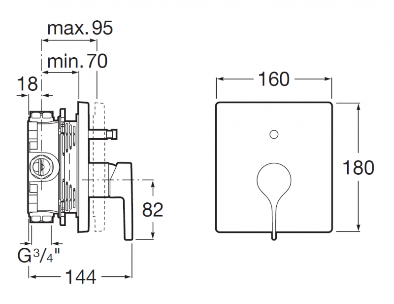 Roca Insignia Black podtynkowa bateria wannowo-prysznicowa czarny połysk A5A0B3ACN0