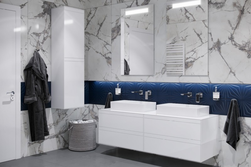 Excellent Finli słupek łazienkowy 40 cm biały połysk MLEX.1201.400.WHWH