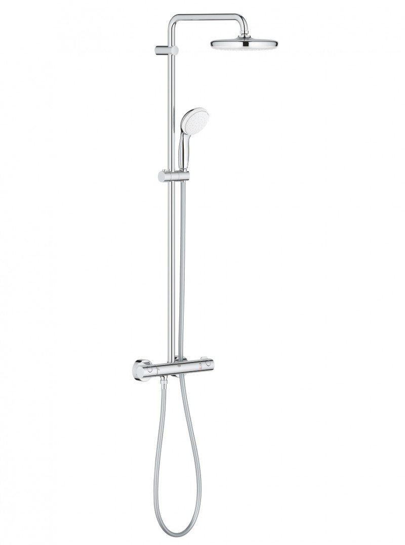 Grohe Bau System 210 zestaw prysznicowy termostatyczny z deszczownicą 21 cm chrom 26699000