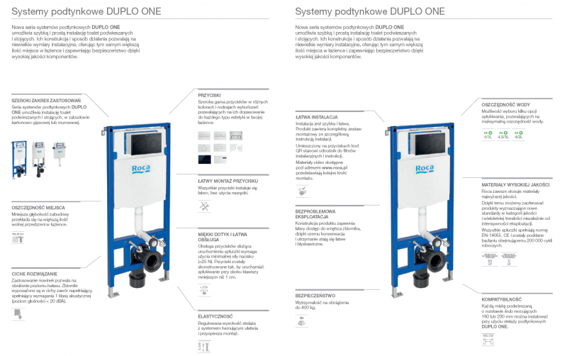 Roca Duplo One stelaż do WC wysokość 112cm A890070020