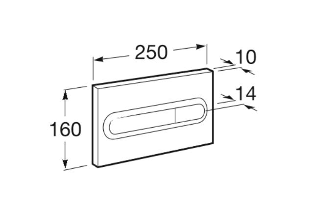 Roca Pro PL1 przycisk spłukujący do WC chrom mat A890195002