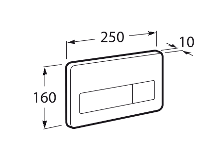 Roca Pro PL3 przycisk spłukujący podwójny do WC antywandal inox A890197004