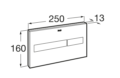 Roca Pro PL7 przycisk spłukujący do WC biały mat/szkło połysk A890188309
