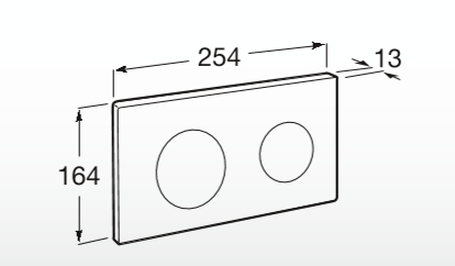 Roca Pro PL10 przycisk spłukujący do WC chrom mat A890189002