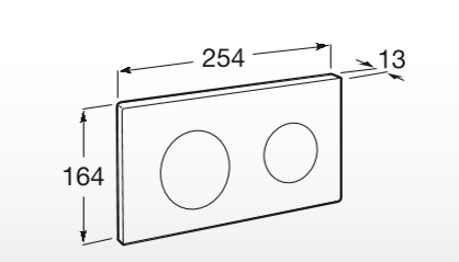 Roca Pro PL10 przycisk spłukujący do WC biały mat A890189207