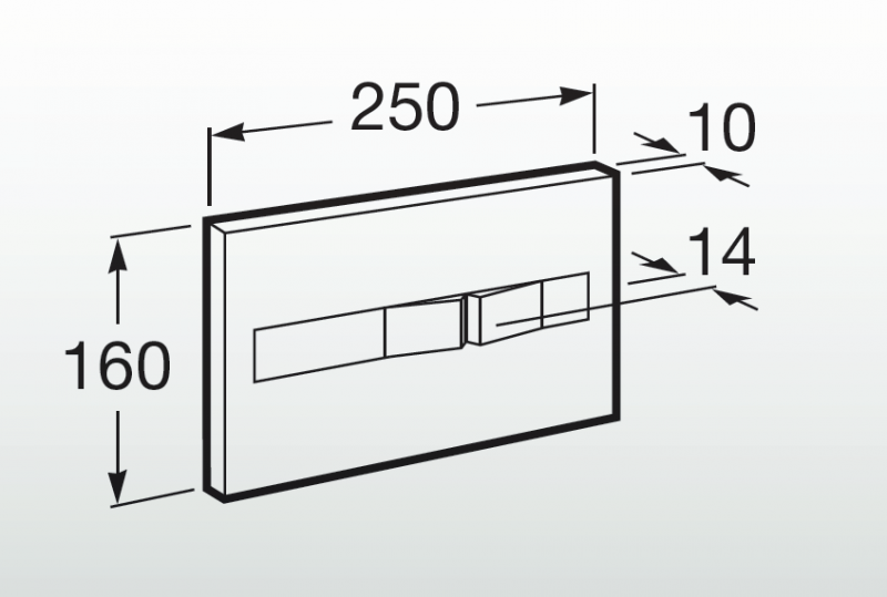 Roca Pro PL2 przycisk spłukujący do WC biały A890196000