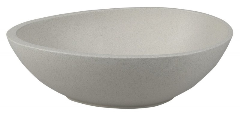 Sapho Punc umywalka betonowa stawiana na blat 53x39 biały piaskowiec BH7000