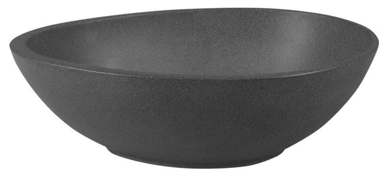 Sapho Punc umywalka betonowa stawiana na blat 53x39 czarny granit BH7001