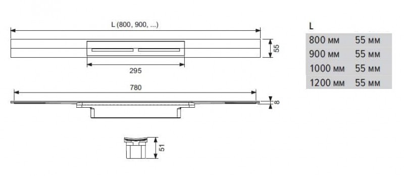 Tece Drainprofile odpływ liniowy 80 cm odwodnienie liniowe profil regulowany złoty optyczny szczotkowany 670802