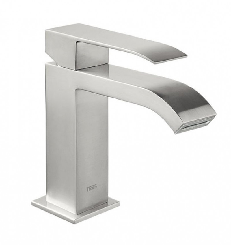 Tres Cuadro Exclusive bateria umywalkowa kaskada stal 006.101.01.AC