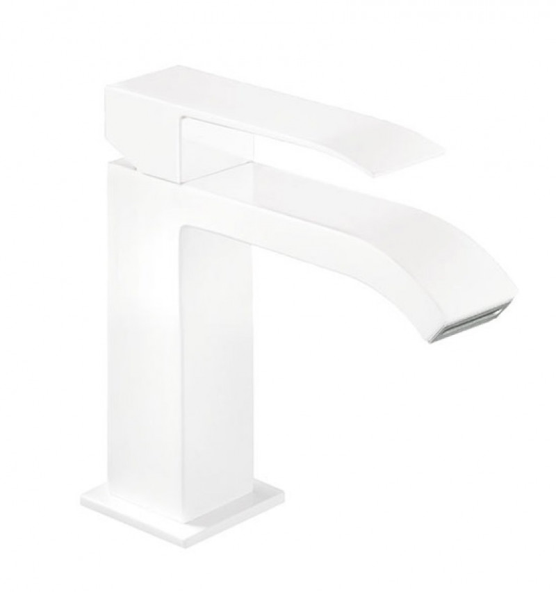 Tres Cuadro Exclusive bateria umywalkowa kaskada biały matowy 006.101.01.BM