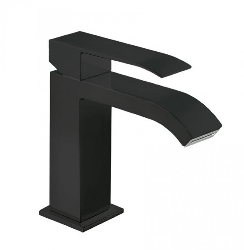 Tres Cuadro Exclusive bateria umywalkowa kaskada czarny matowy 006.101.01.NM