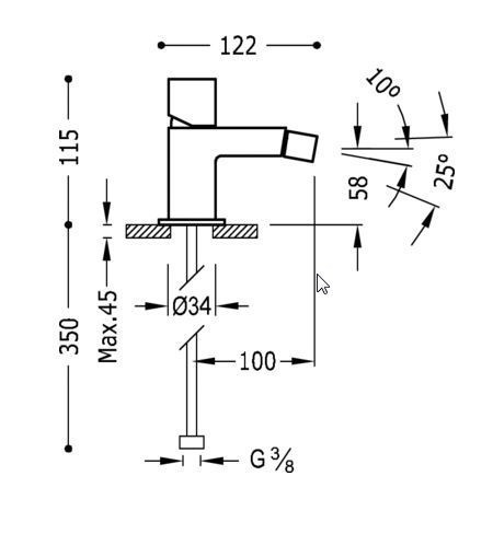 Tres Cuadro Exclusive bateria bidetowa złoty polerowany 007.120.01.OR