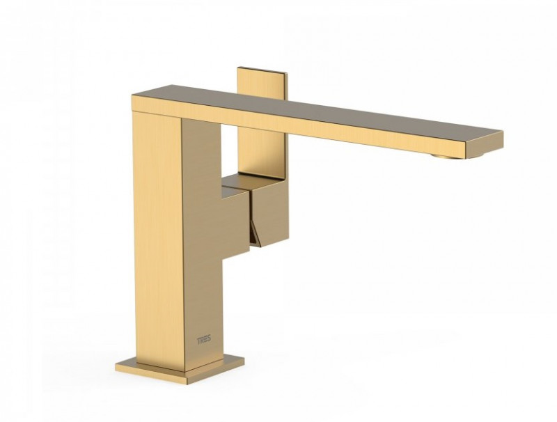 Tres Cuadro Exclusive bateria umywalkowa złoty matowy 006.205.01.OM
