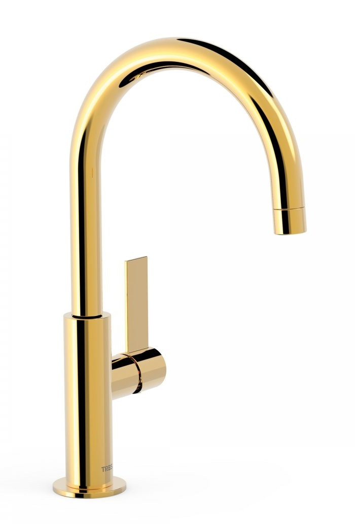 Tres Exclusive Project-Tres bateria umywalkowa wysoka złoty polerowany 211.905.01.OR