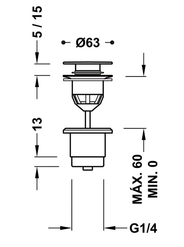 Tres korek umywalkowy click-clack okrągły biały matowy 242.840.01.BM