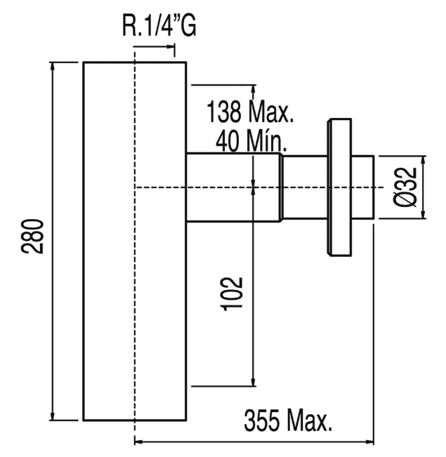 Tres syfon umywalkowy teleskopowy zewnętrzny złoty matowy 1.07.103.42.OM