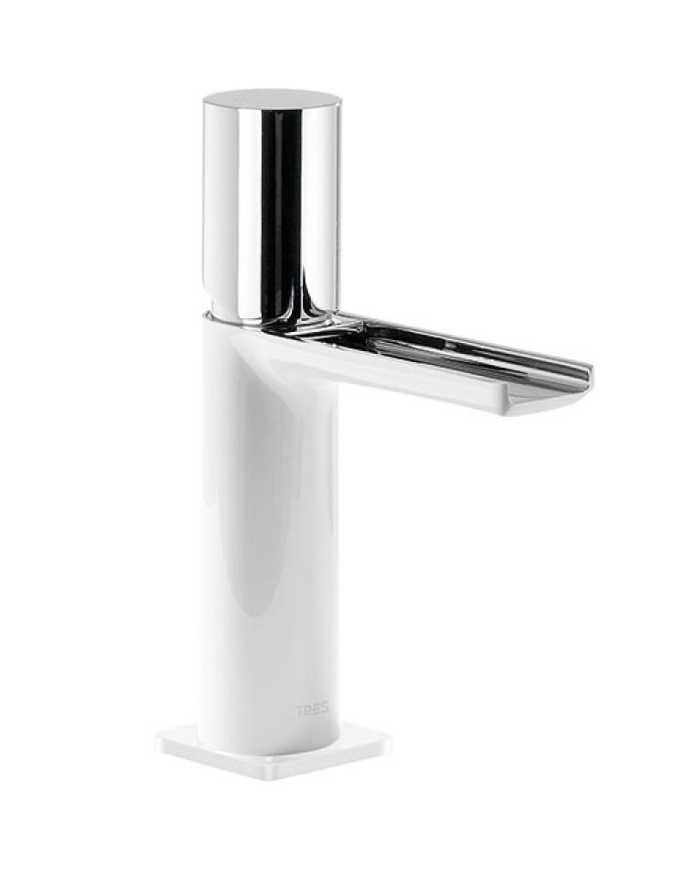 Tres Loft-Colors bateria umywalkowa kaskada otwarta biały/chrom 200.110.02.BL